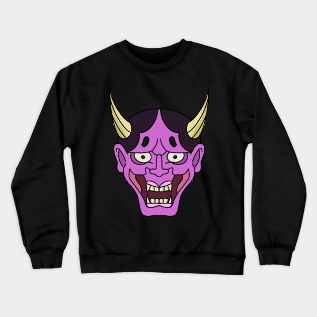 Pink oni Crewneck Sweatshirt by lizajambalaya